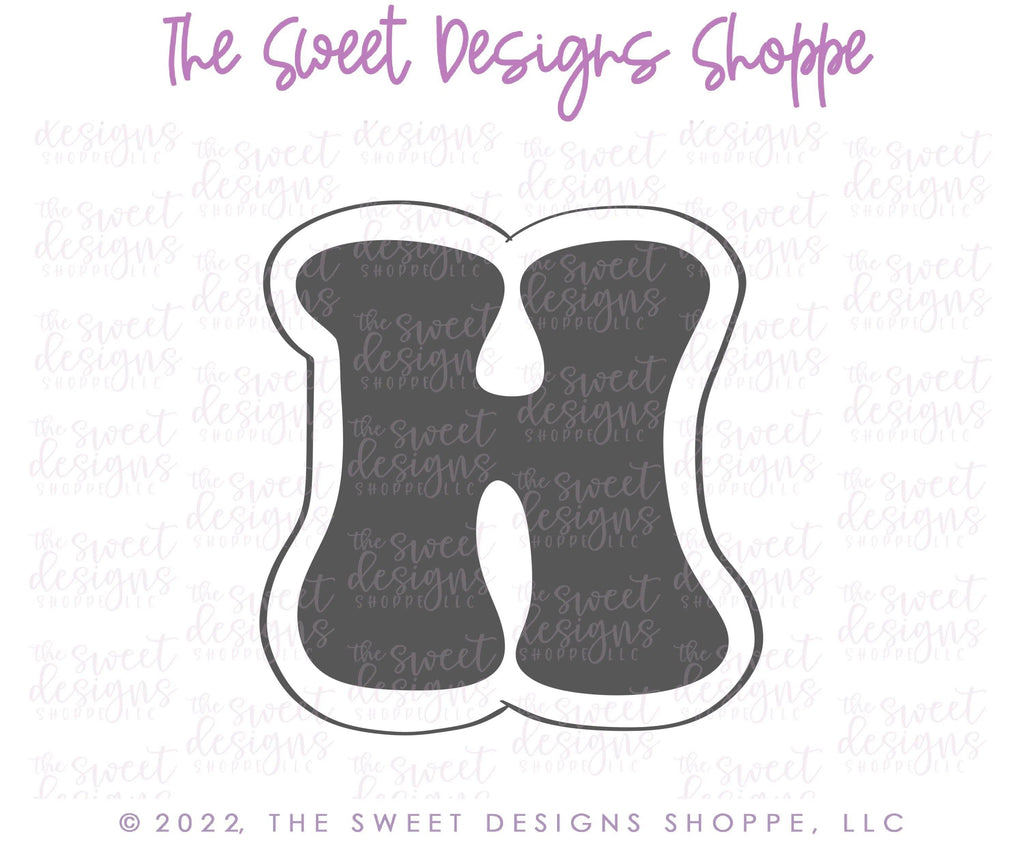 Cookie Cutters - Retro Alphabet (Regular Size) - Set of 26 Cookie Cutters or Individual Cookie Cutters - The Sweet Designs Shoppe - TSDS - - ABC,ALL,alphabet,back to school,Cookie Cutter,Grad,graduations,groovy,letter,Lettering,Letters,letters and numbers,Mini Sets,Promocode,School,School / Graduation,school supplies,set,STL,text