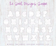 Cookie Cutters - Retro Alphabet (Regular Size) - Set of 26 Cookie Cutters or Individual Cookie Cutters - The Sweet Designs Shoppe - TSDS - - ABC,ALL,alphabet,back to school,Cookie Cutter,Grad,graduations,groovy,letter,Lettering,Letters,letters and numbers,Mini Sets,Promocode,School,School / Graduation,school supplies,set,STL,text