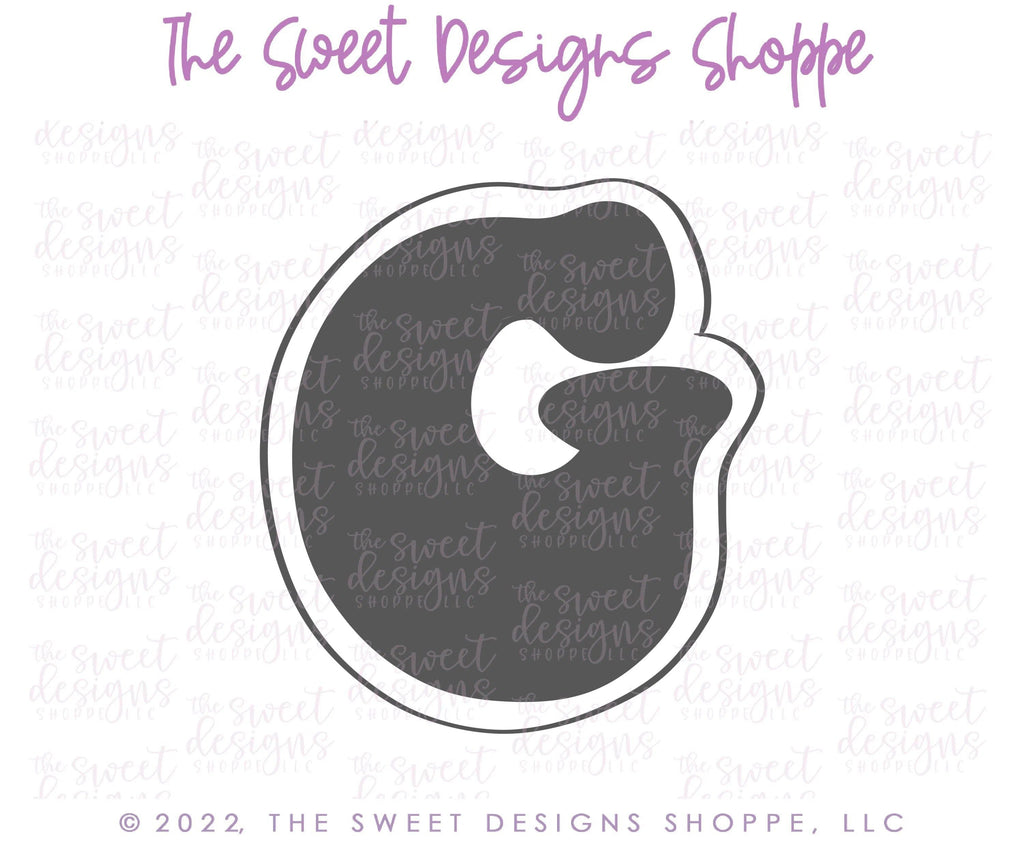 Cookie Cutters - Retro Alphabet (Regular Size) - Set of 26 Cookie Cutters or Individual Cookie Cutters - The Sweet Designs Shoppe - TSDS - - ABC,ALL,alphabet,back to school,Cookie Cutter,Grad,graduations,groovy,letter,Lettering,Letters,letters and numbers,Mini Sets,Promocode,School,School / Graduation,school supplies,set,STL,text