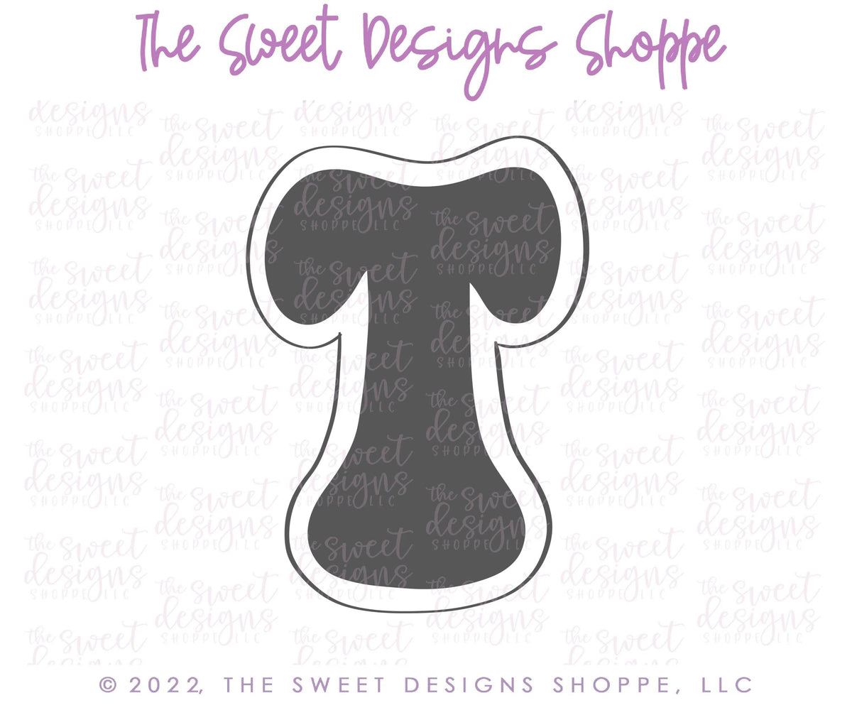 Cookie Cutters - Retro Alphabet (Regular Size) - Set of 26 Cookie Cutters or Individual Cookie Cutters - The Sweet Designs Shoppe - TSDS - Letter T Only - Regular Size (3-3/4" High x 2-5/8" Wide) - ABC,ALL,alphabet,back to school,Cookie Cutter,Grad,graduations,groovy,letter,Lettering,Letters,letters and numbers,Mini Sets,Promocode,School,School / Graduation,school supplies,set,STL,text