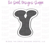 Cookie Cutters - Retro Alphabet (Regular Size) - Set of 26 Cookie Cutters or Individual Cookie Cutters - The Sweet Designs Shoppe - TSDS - Letter Y Only - Regular Size (3-3/4" High x 3-1/4" Wide) - ABC,ALL,alphabet,back to school,Cookie Cutter,Grad,graduations,groovy,letter,Lettering,Letters,letters and numbers,Mini Sets,Promocode,School,School / Graduation,school supplies,set,STL,text
