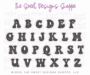 Cookie Cutters - Retro Alphabet (Regular Size) - Set of 26 Cookie Cutters or Individual Cookie Cutters - The Sweet Designs Shoppe - TSDS - Set of 26 - Regular Size Cutters ( 3-3/4" High Approx.) - ABC,ALL,alphabet,back to school,Cookie Cutter,Grad,graduations,groovy,letter,Lettering,Letters,letters and numbers,Mini Sets,Promocode,School,School / Graduation,school supplies,set,STL,text