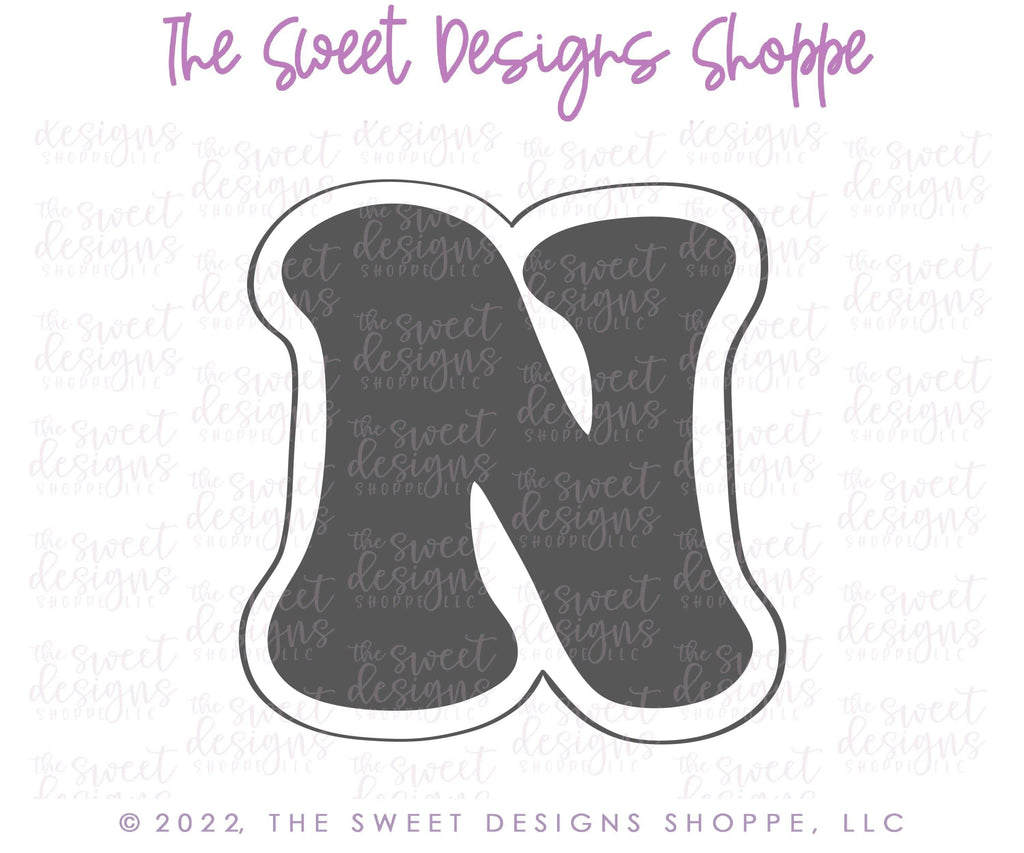 Cookie Cutters - Retro Alphabet (Small Size) - Set of 26 Cookie Cutters or Individual Cookie Cutters - The Sweet Designs Shoppe - TSDS - - ABC,ALL,alphabet,back to school,Cookie Cutter,Grad,graduations,groovy,letter,Lettering,Letters,letters and numbers,Mini Sets,Promocode,School,School / Graduation,school supplies,set,STL,text