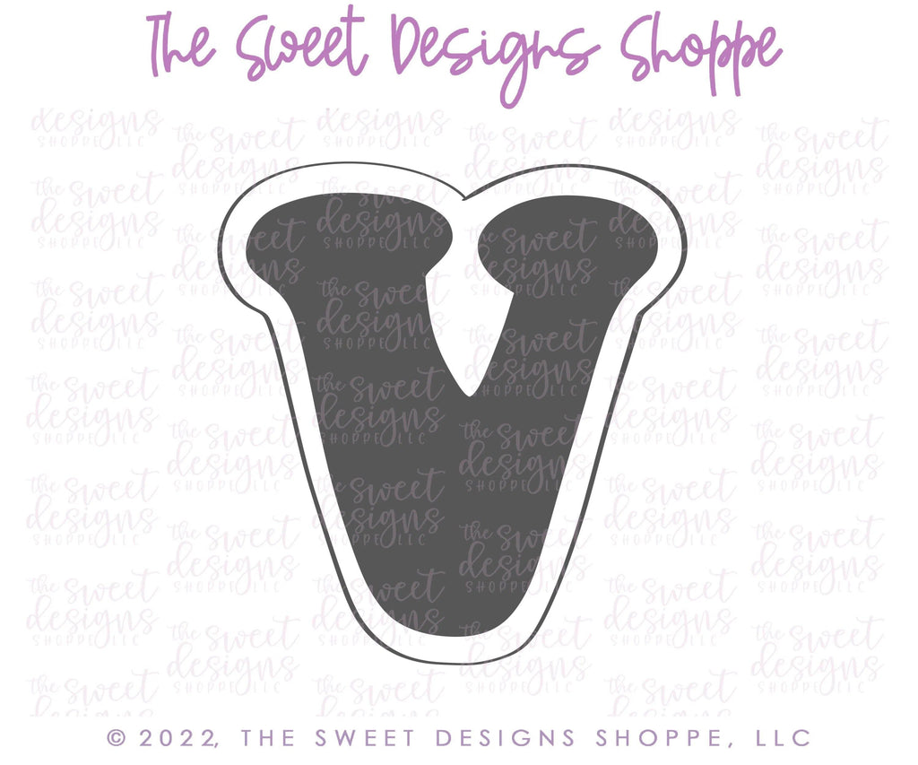 Cookie Cutters - Retro Alphabet (Small Size) - Set of 26 Cookie Cutters or Individual Cookie Cutters - The Sweet Designs Shoppe - TSDS - - ABC,ALL,alphabet,back to school,Cookie Cutter,Grad,graduations,groovy,letter,Lettering,Letters,letters and numbers,Mini Sets,Promocode,School,School / Graduation,school supplies,set,STL,text