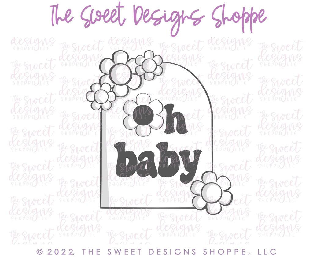 Cookie Cutters - Retro Baby Arch Plaque - Cookie Cutter - The Sweet Designs Shoppe - - ALL, Baby, Baby / Kids, Baby Bib, baby shower, Baby Swaddle, baby toys, Cookie Cutter, Plaque, Plaques, PLAQUES HANDLETTERING, Promocode