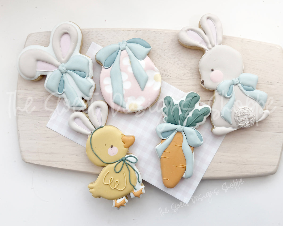 Cookie Cutters - Retro Easter Set - Set of 5 - Cookie Cutters - The Sweet Designs Shoppe - TSDS - - ALL,Animal,Animals,Cookie Cutter,Easter,Easter / Spring,Promocode,regular sets,set,STL