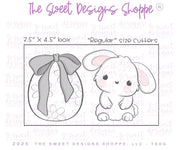 Cookie Cutters - Retro Egg & Bunny Set - Set of 2 - Cookie Cutters - The Sweet Designs Shoppe - TSDS - - ALL,Animal,Animals,Cookie Cutter,Easter,Easter / Spring,PLAQUES HANDLETTERING,Promocode,regular sets,set,STL