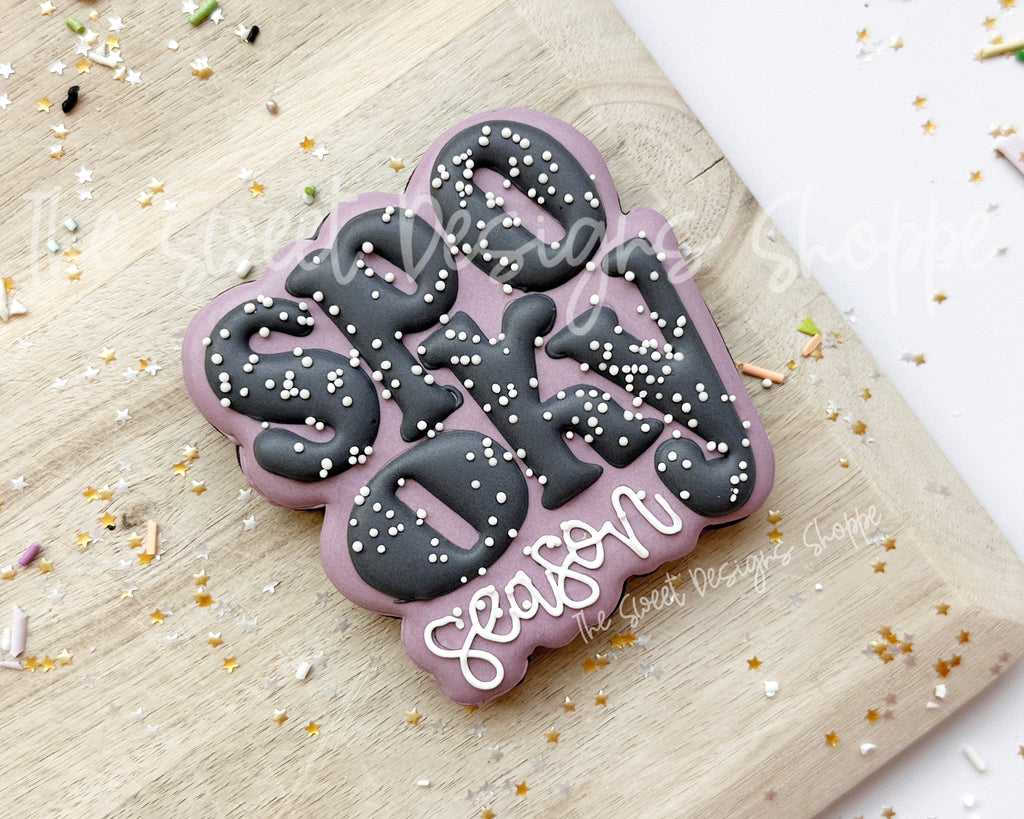 Cookie Cutters - Retro Spooky Season Plaque - Cookie Cutter - The Sweet Designs Shoppe - TSDS - - ALL,Boo! plaque,Cookie Cutter,halloween,Plaque,Plaques,PLAQUES HANDLETTERING,Promocode,retro spooky season plaque,STL