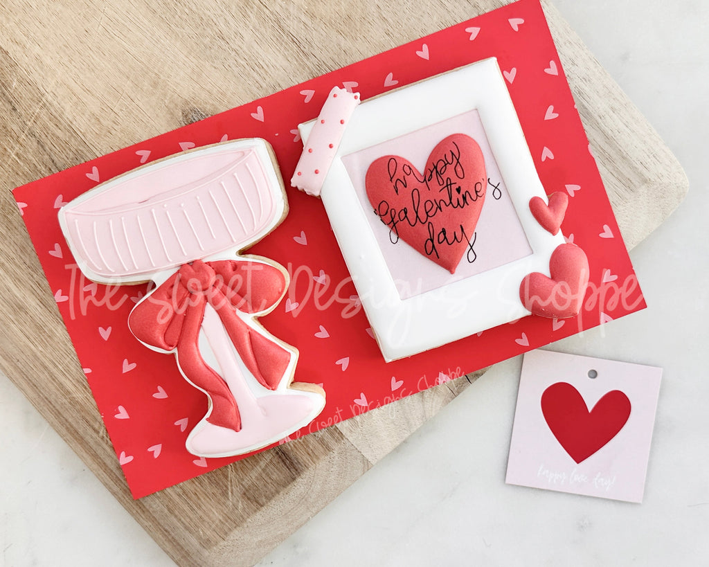 Cookie Cutters - Ribbed Martini Glass and Polaroid with Hearts Set - Set of 2 - Cookie Cutters - The Sweet Designs Shoppe - - ALL, Cookie Cutter, galentine, Galentines, Love, new, Promocode, regular sets, set, STL, valentine, Valentines