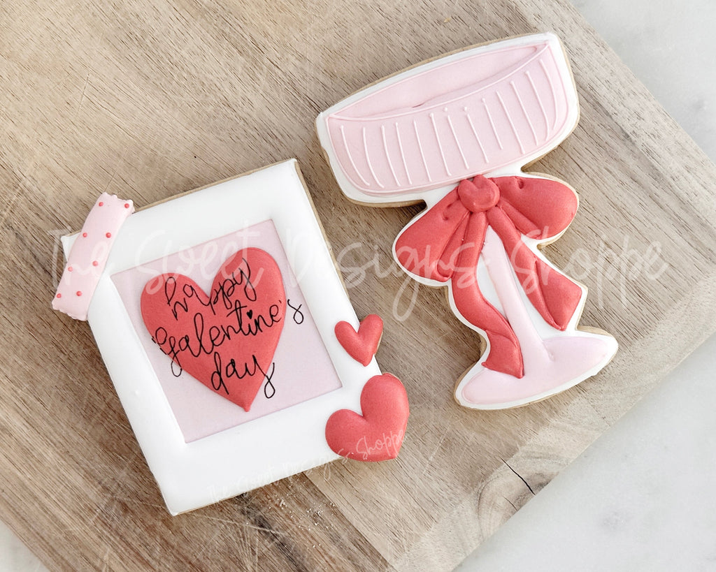 Cookie Cutters - Ribbed Martini Glass and Polaroid with Hearts Set - Set of 2 - Cookie Cutters - The Sweet Designs Shoppe - TSDS - - ALL,Cookie Cutter,galentine,Galentines,Love,Promocode,regular sets,set,STL,valentine,Valentines