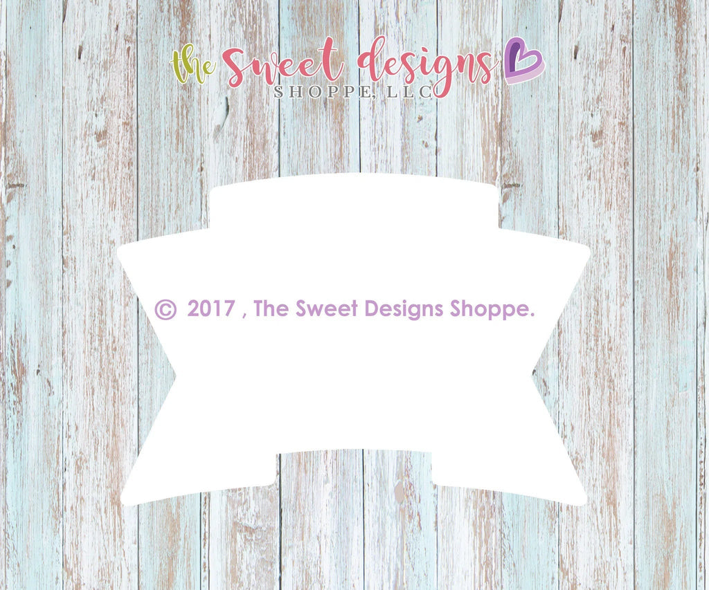 Cookie Cutters - Ribbon V2- Cookie Cutter - Sweet Designs Shoppe - - ALL, Bachelorette, Banner, Cookie Cutter, Customize, Plaque, Plaques, Promocode, Ribbon, Wedding