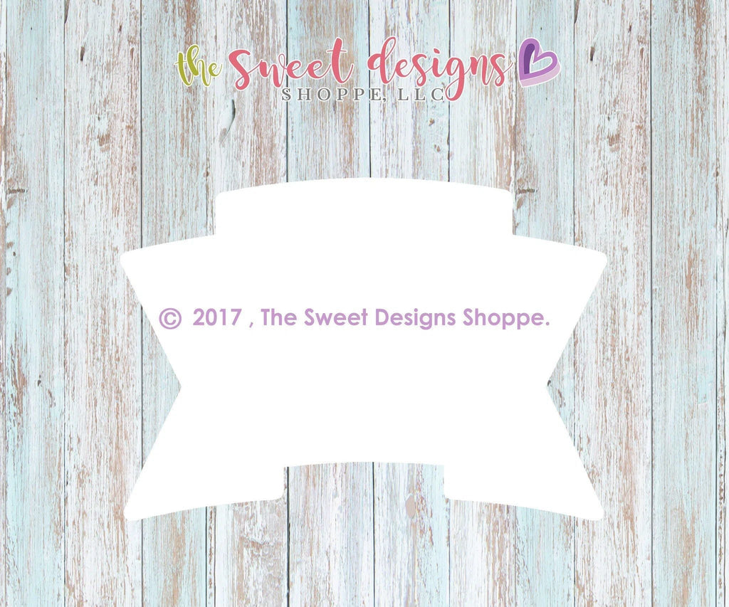 Cookie Cutters - Ribbon V2- Cookie Cutter - The Sweet Designs Shoppe - - ALL, Bachelorette, Banner, Cookie Cutter, Customize, Plaque, Plaques, Promocode, Ribbon, Wedding