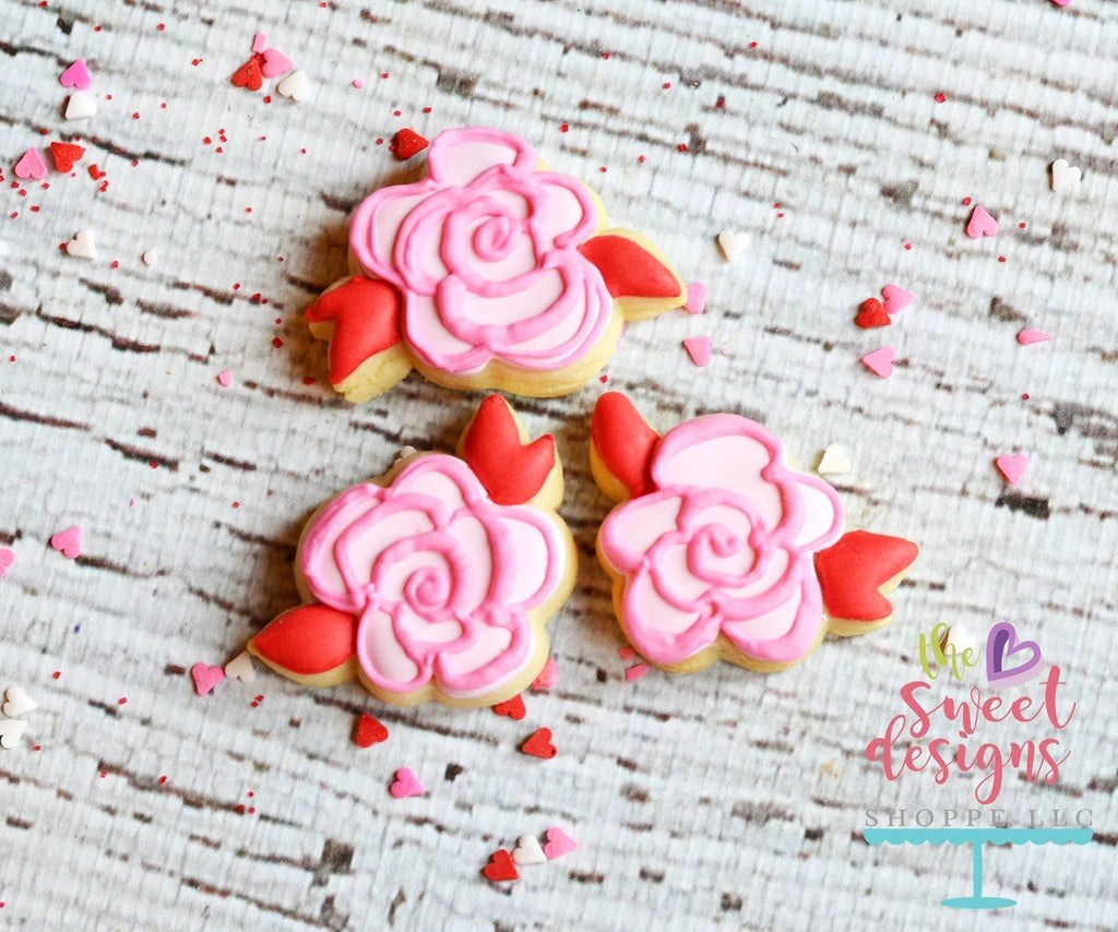 Cookie Cutters - Rose v2- Cookie Cutter - The Sweet Designs Shoppe - TSDS - - ALL,Cookie Cutter,Fantasy,Flower,Flowers,Leaf,Mothers Day,Nature,Promocode,Rose,Tree,Trees Leaves and Flowers,Valentines