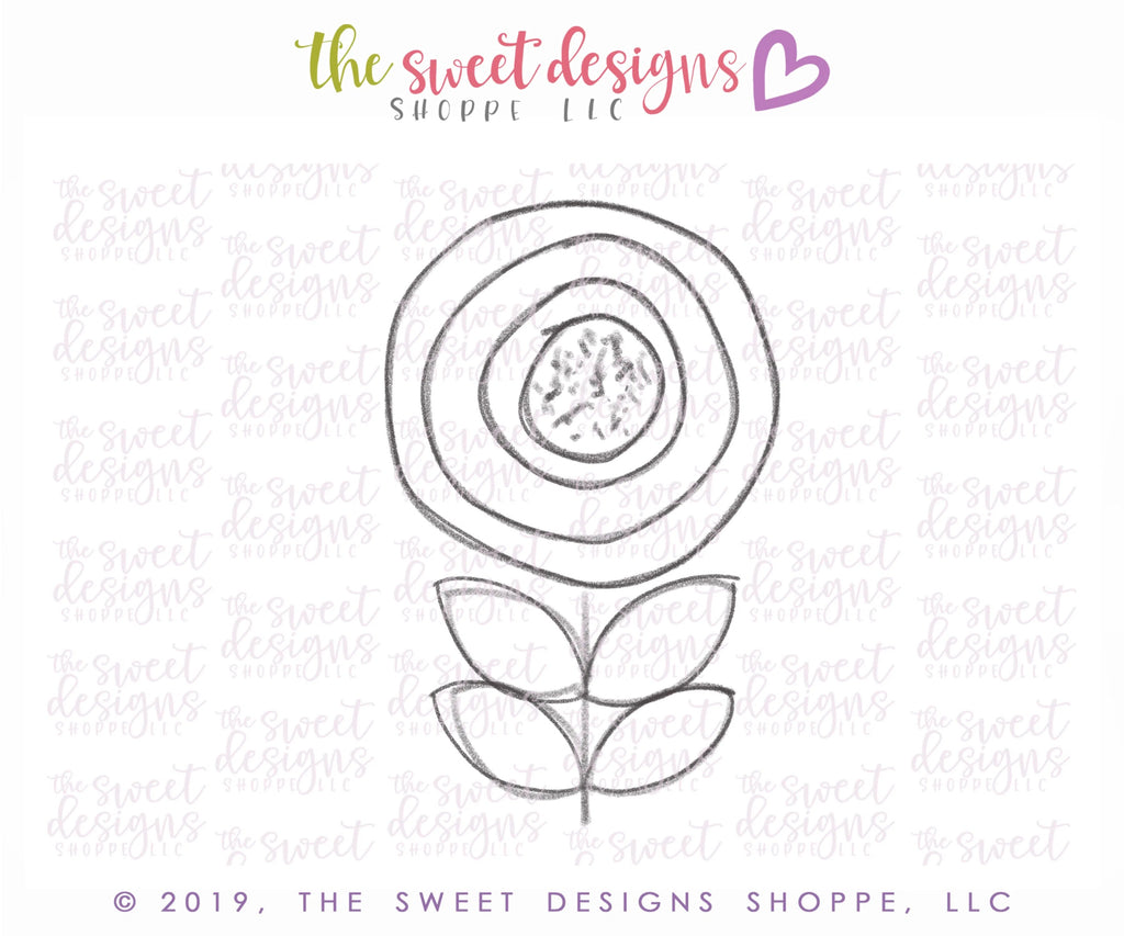 Cookie Cutters - Round Funky Flower - Cookie Cutter - Sweet Designs Shoppe - - 2019, ALL, Cookie Cutter, Flower, Flowers, Mothers Day, Nature, Promocode, Spring