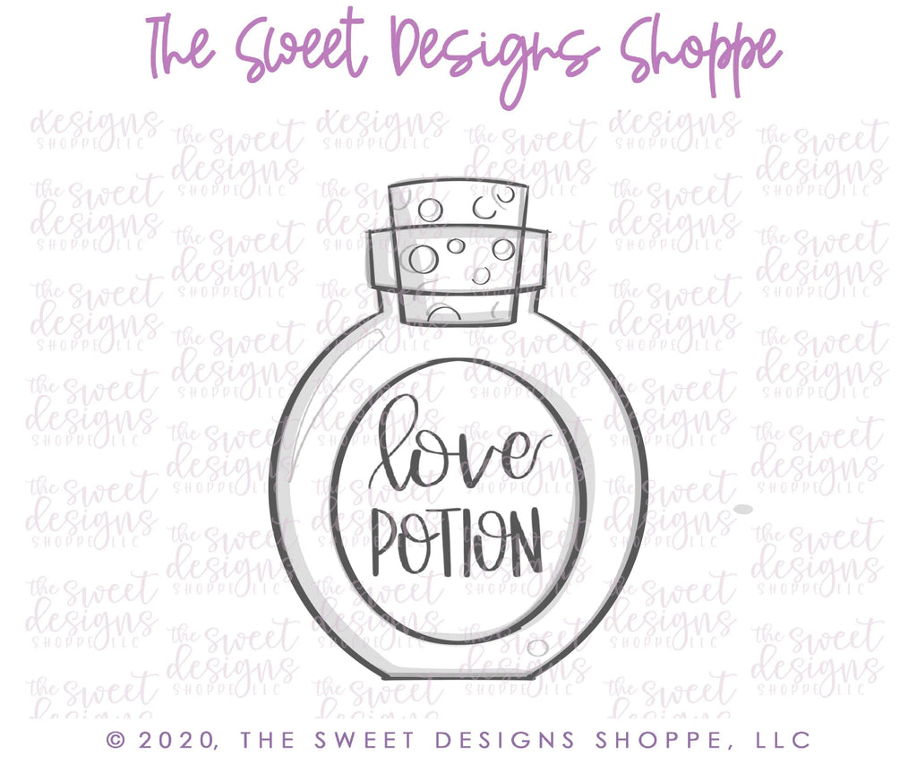 Cookie Cutters - Round Love Potion - Cookie Cutter - Sweet Designs Shoppe - - ALL, Cookie Cutter, Food, Food & Beverages, Halloween, Promocode, valentine, valentines