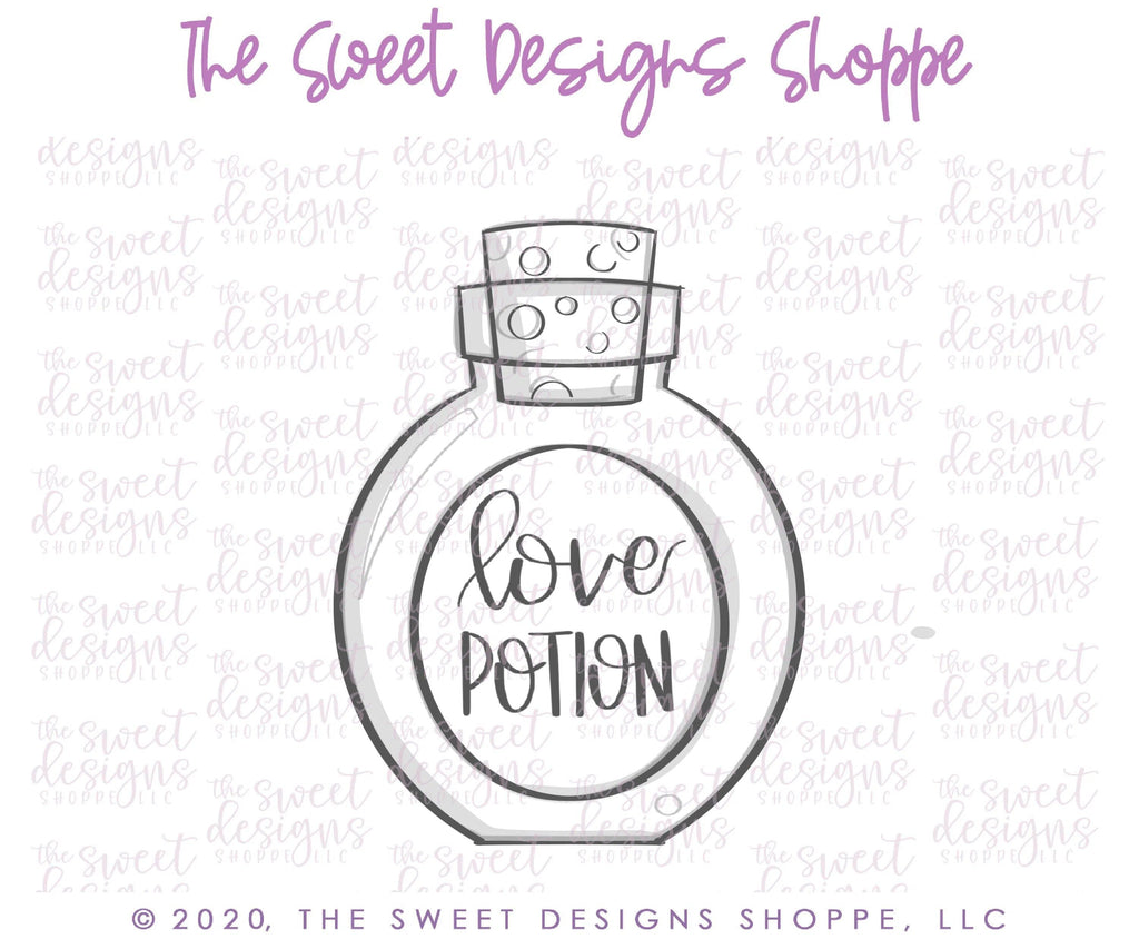 Cookie Cutters - Round Love Potion - Cookie Cutter - The Sweet Designs Shoppe - - ALL, Cookie Cutter, Food, Food & Beverages, Halloween, Promocode, valentine, valentines