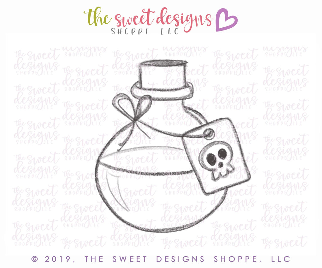 Cookie Cutters - Round Potion - Cookie Cutter - The Sweet Designs Shoppe - - ALL, Animals, Cookie Cutter, Fall / Halloween, Food, Halloween, halloween 2019, Promocode, valentine, valentines, Witch