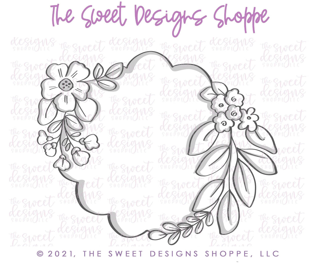 Cookie Cutters - Round Scallop Floral Plaque - Cookie Cutter - The Sweet Designs Shoppe - - ALL, Cookie Cutter, easter, Easter / Spring, florals, flower, nature, Plaque, Plaques, Promocode