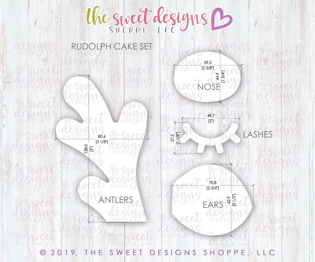 Cookie Cutters - Rudolph Cake Set - Cookie Cutters - The Sweet Designs Shoppe - TSDS - - ALL,Christmas,Christmas / Winter,Christmas Cookies,Cookie Cutter,Jesus,Promocode,regular sets,Set,sets
