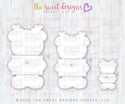 Cookie Cutters - Rudolph the Bear Set - Cookie Cutters - The Sweet Designs Shoppe - TSDS - - ALL,Animal,Animals,Animals and Insects,Christmas,Christmas / Winter,Cookie Cutter,Mini Set,Mini Sets,Promocode,regular sets,set,sets