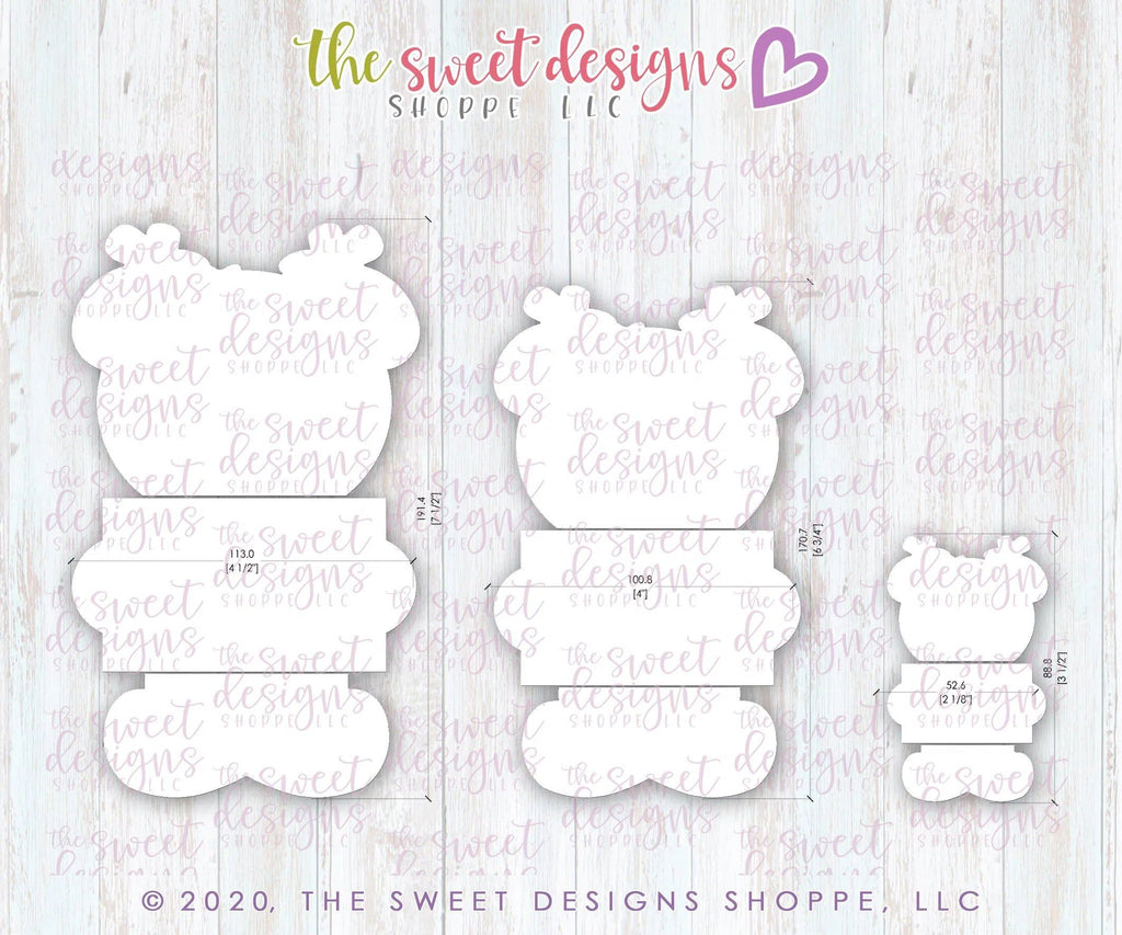 Cookie Cutters - Rudolph the Bear Set - Cookie Cutters - The Sweet Designs Shoppe - TSDS - - ALL,Animal,Animals,Animals and Insects,Christmas,Christmas / Winter,Cookie Cutter,Mini Set,Mini Sets,Promocode,regular sets,set,sets