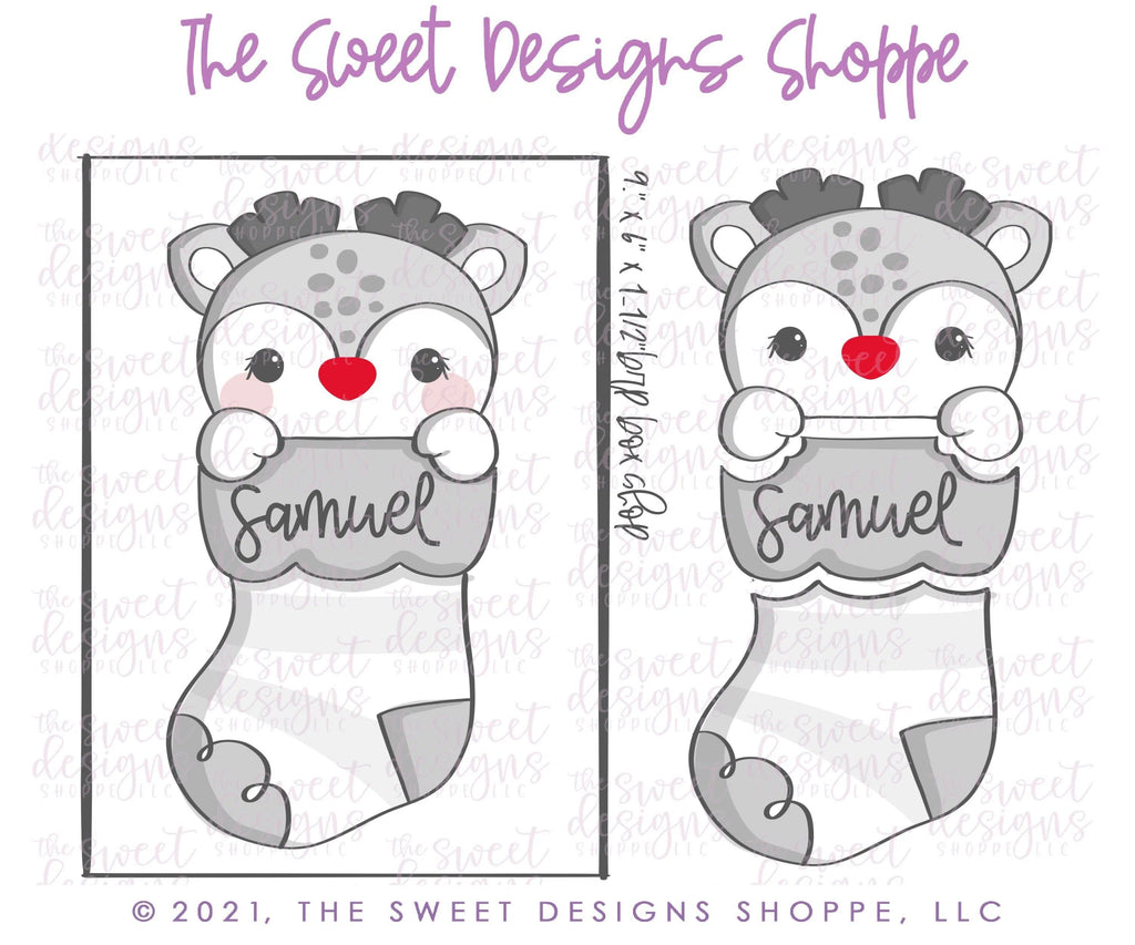 Cookie Cutters - Rudolph Three Piece Stocking Set - Set of 3 - Cookie Cutters - The Sweet Designs Shoppe - TSDS - - ALL,Christmas,Christmas / Winter,Christmas Cookies,Cookie Cutter,Ginger bread,gingerbread,Promocode,regular sets,Set,sets,STL