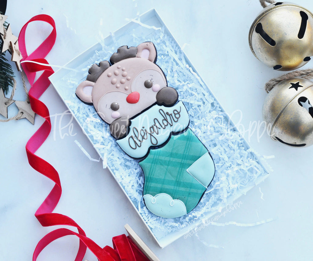 Cookie Cutters - Rudolph Three Piece Stocking Set - Set of 3 - Cookie Cutters - The Sweet Designs Shoppe - TSDS - - ALL,Christmas,Christmas / Winter,Christmas Cookies,Cookie Cutter,Ginger bread,gingerbread,Promocode,regular sets,Set,sets,STL