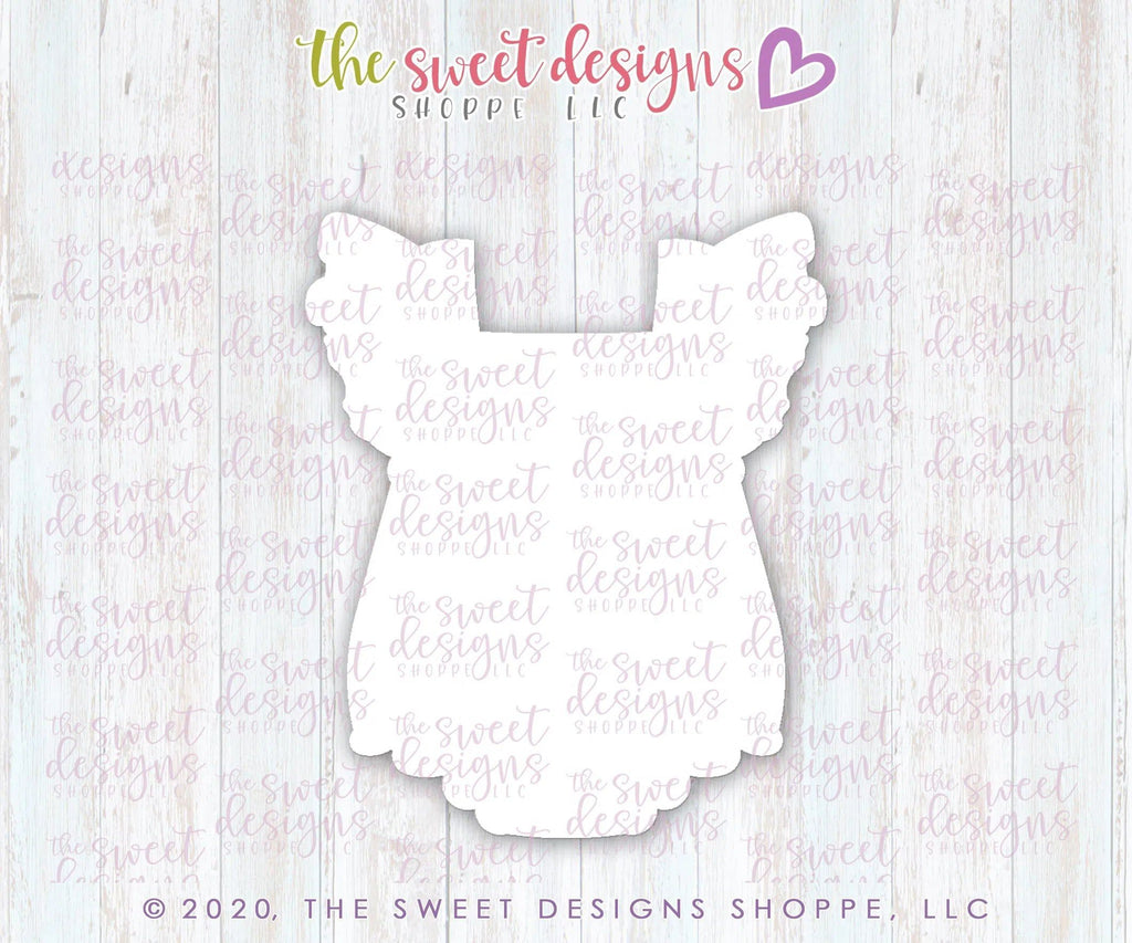 Cookie Cutters - Ruffle Baby Girl Romper - Cookie Cutter - The Sweet Designs Shoppe - TSDS - - ALL,Baby,Clothes,Clothing / Accessories,Cookie Cutter,newborn,Onesie,onsie,Promocode,STL
