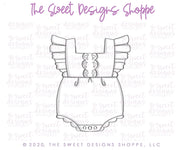Cookie Cutters - Ruffle Baby Girl Romper - Cookie Cutter - The Sweet Designs Shoppe - TSDS - - ALL,Baby,Clothes,Clothing / Accessories,Cookie Cutter,newborn,Onesie,onsie,Promocode,STL