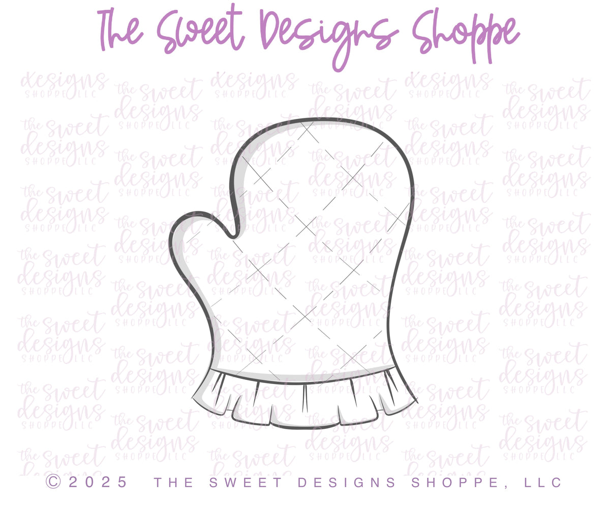 Cookie Cutters - Ruffle Mitten - Cookie Cutter - The Sweet Designs Shoppe - TSDS - - ALL,Baking,Christmas,Christmas / Winter,Cookie Cutter,gloves,hobbie,Hobbies,Hobbies and Camping,Promocode,STL