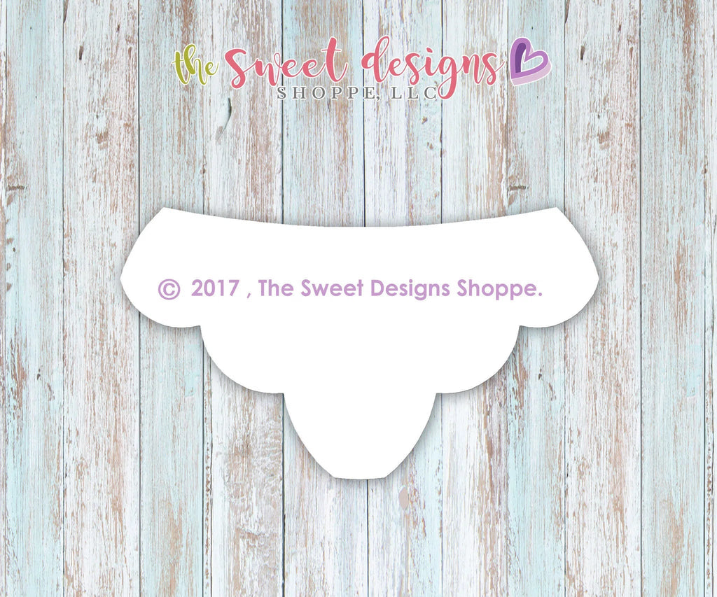 Cookie Cutters - Ruffle Panties v2- Cookie Cutter - The Sweet Designs Shoppe - - ALL, Bachelorette, Bridal, Bridal Shower, Bride, clothing, Clothing / Accessories, Cookie Cutter, Fashion, Promocode, valentine, valentines, Wedding