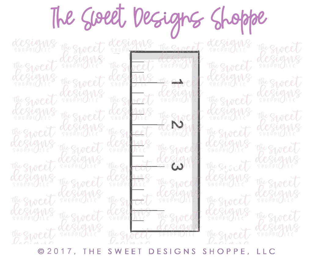 Cookie Cutters - Ruler v2- Cookie Cutter - The Sweet Designs Shoppe - - ALL, Cookie Cutter, Grad, graduations, Promocode, Rectangle, Ruler, School, School / Graduation, school supplies