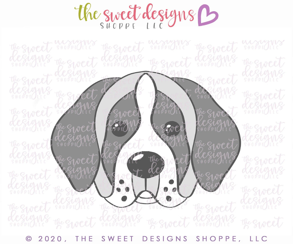 Cookie Cutters - Saint Bernard Dog Face - Cookie Cutter - Sweet Designs Shoppe - - ALL, Animal, Cookie Cutter, dog, dog face, dogface, pet, Promocode