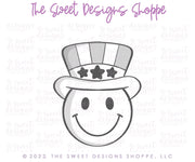 Cookie Cutters - Sam's Smiley Face - Cookie Cutter - The Sweet Designs Shoppe - TSDS - - 4th,4th July,4th of July,ALL,Cookie Cutter,emogi,Misc,Miscelaneous,Miscellaneous,Patriotic,Patriotric,Promocode,Retro,STL,USA