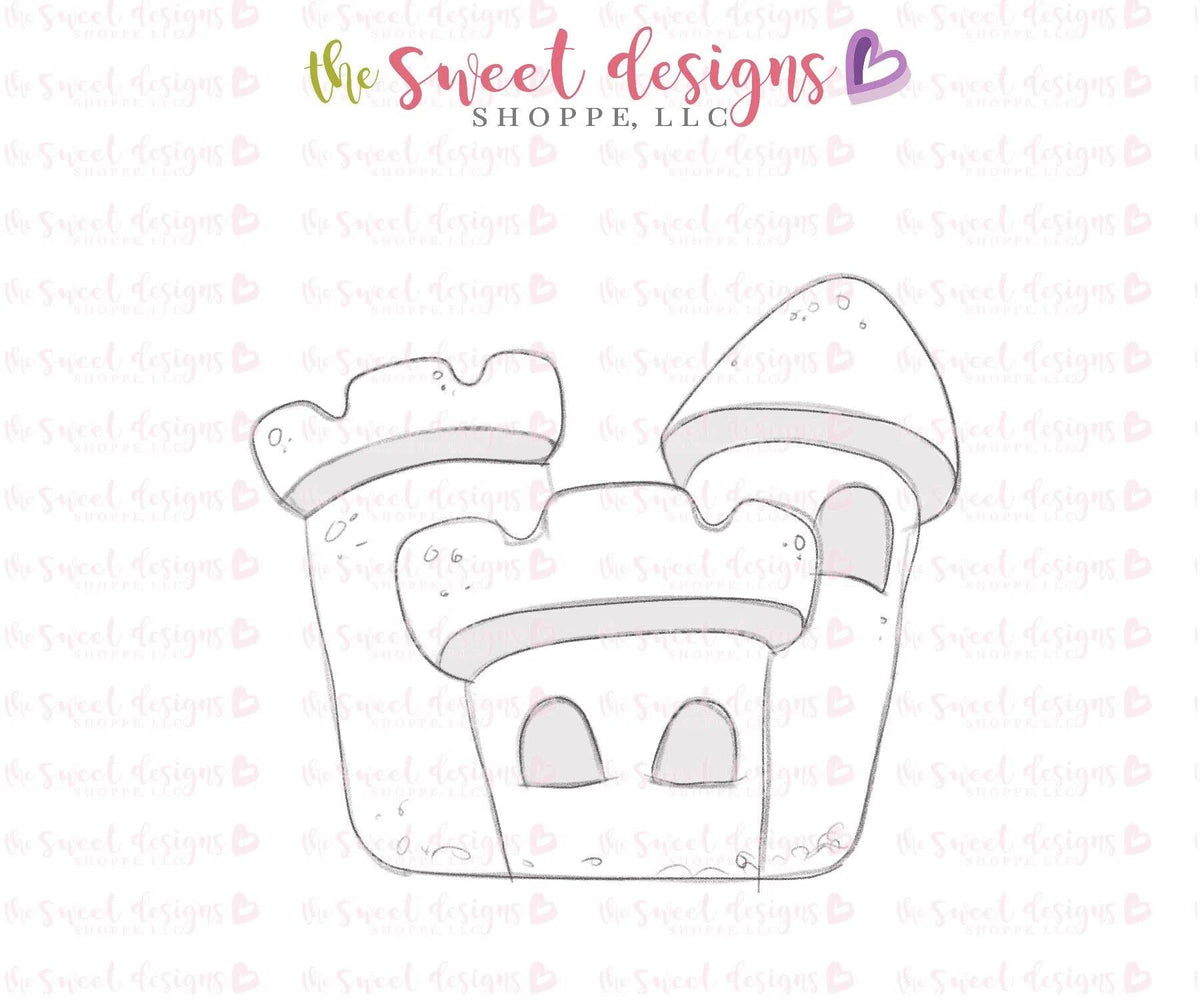 Cookie Cutters - Sand Castle - Cookie Cutter - The Sweet Designs Shoppe - TSDS - - ALL,beach,Castle,Cookie Cutter,Ocean,Promocode,sand,Sand Castle,STL,summer,under the sea