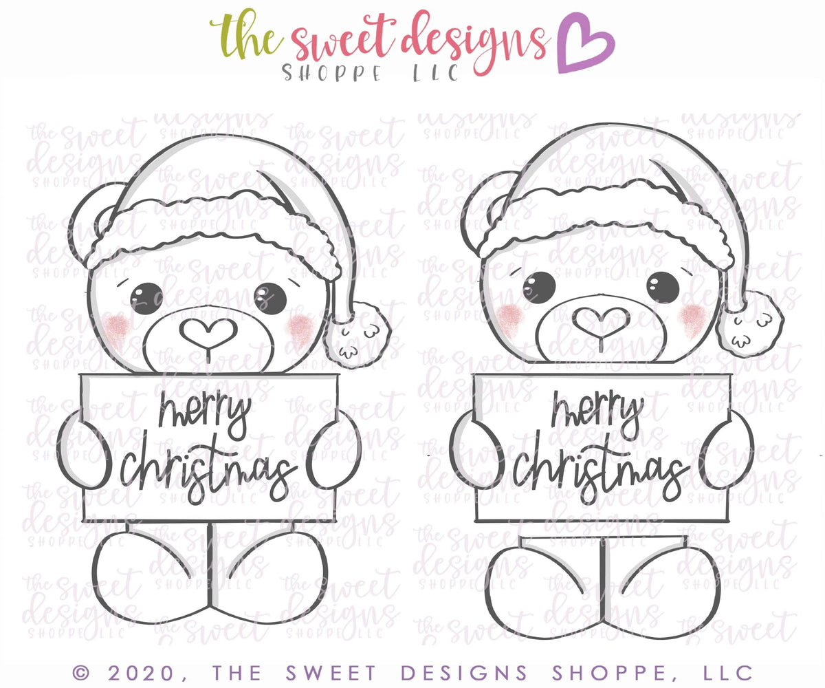 Cookie Cutters - Santa Bear Set - Cookie Cutters - The Sweet Designs Shoppe - TSDS - - ALL,Animal,Animals,Animals and Insects,Christmas,Christmas / Winter,Cookie Cutter,Mini Set,Mini Sets,Promocode,regular sets,set,sets