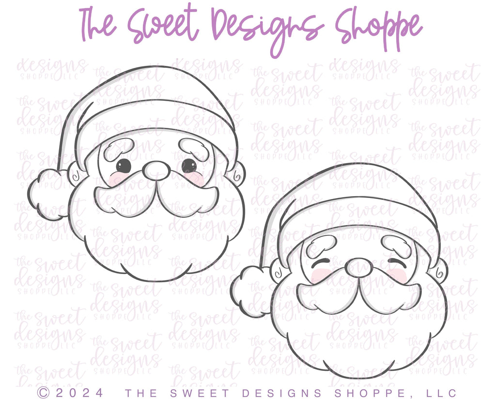 Cookie Cutters - Santa Claus Face 2024 - Cookie Cutter - The Sweet Designs Shoppe - - ALL, Christmas, Christmas / Winter, Christmas Cookies, Cookie Cutter, new, Promocode, Santa, Santa Claus, Santa Face, STL