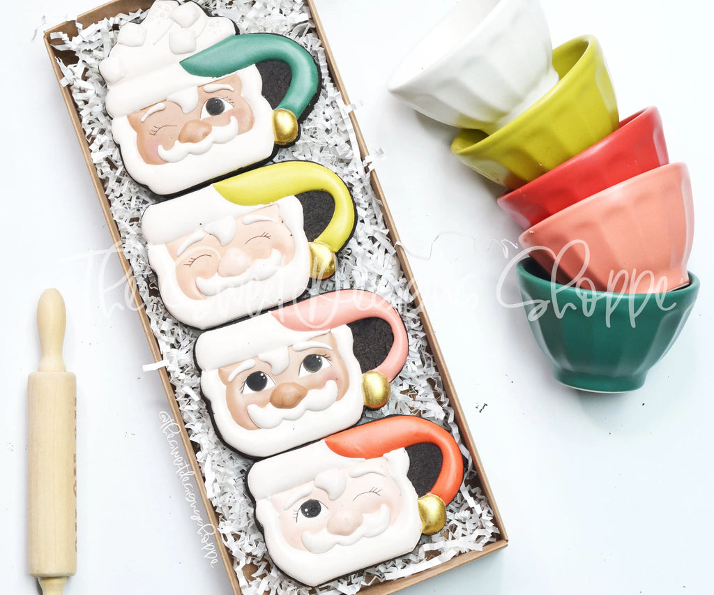 Cookie Cutters - Santa Cocoa & Coffee Mug Set - Set of 2 - Cookie Cutters - The Sweet Designs Shoppe - Regular - Set of 2 Cutters - ALL, Christmas, Christmas / Winter, Christmas Cookies, Cookie Cutter, mug, mugs, Promocode, regular sets, Set, sets