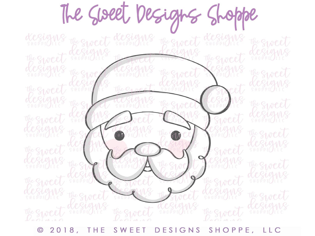 Cookie Cutters - Santa Face 2016 V2 - Cookie Cutter - Sweet Designs Shoppe - - ALL, Christmas, Christmas / Winter, Cookie Cutter, Face, Promocode, Santa Claus, Winter