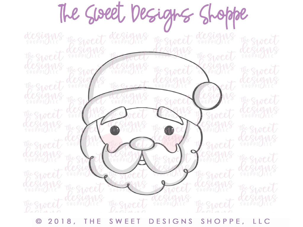 Cookie Cutters - Santa Face 2016 V2 - Cookie Cutter - The Sweet Designs Shoppe - - ALL, Christmas, Christmas / Winter, Cookie Cutter, Face, Promocode, Santa Claus, Winter