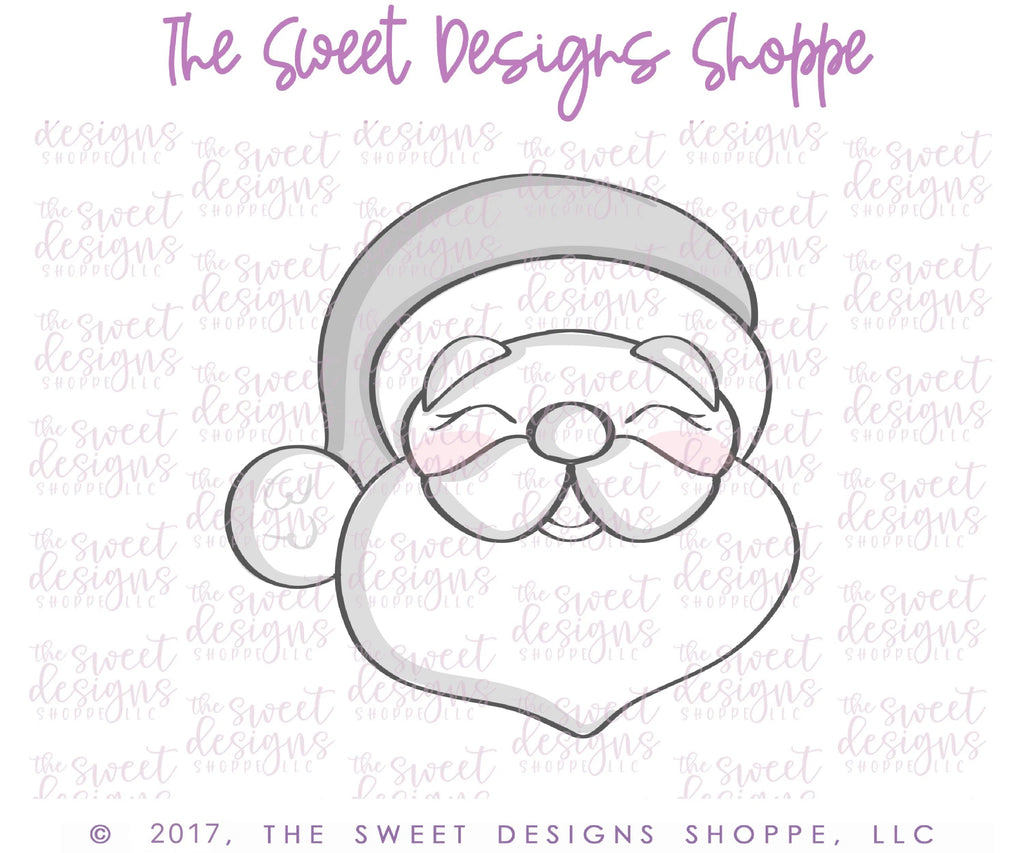 Cookie Cutters - Santa Face 2017 Two - Cutter - Sweet Designs Shoppe - - ALL, Christmas, Christmas / Winter, Christmas Cookies, ChristmasTop15, Cookie Cutter, cookie cutters, Promocode, Santa Claus, Winter