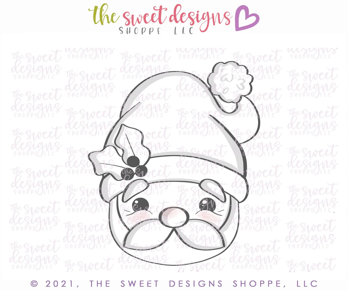 Cookie Cutters - Santa Face 2021 - Cookie Cutter - The Sweet Designs Shoppe - TSDS - - ALL,Christmas,Christmas / Winter,Christmas Cookies,Cookie Cutter,home,Promocode,STL