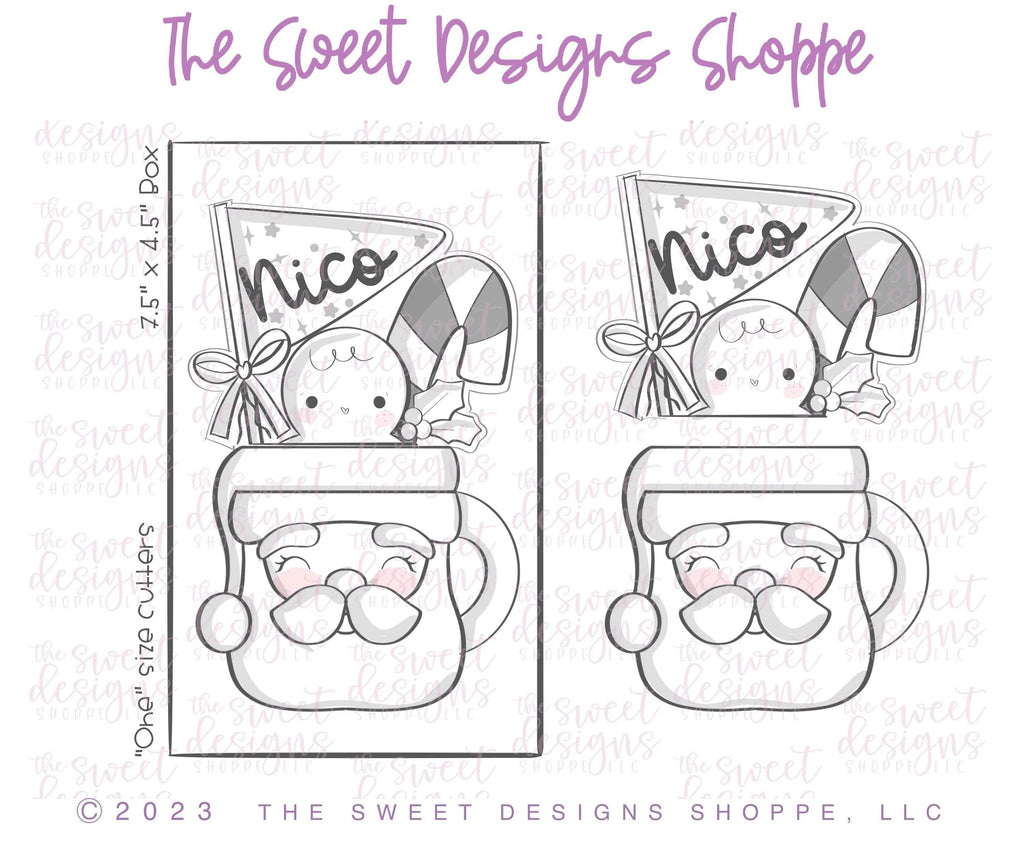 Cookie Cutters - Santa & Ginger Boy Mug Set - 2 Piece Set - Cookie Cutters - The Sweet Designs Shoppe - TSDS - - ALL,Christmas,Christmas / Winter,Christmas Cookies,claus,clause,Cookie Cutter,Ginger boy,ginger bread,Ginger girl,Ginger set,Gingerboy,gingerbread,gingerbread man,gingerbread mug,Gingergirl,Mrs Claus,MRS Clause,MrsClaus,MrsClausFace,Promocode,regular sets,Santa,Santa Claus,Santa Face,set,sets,STL