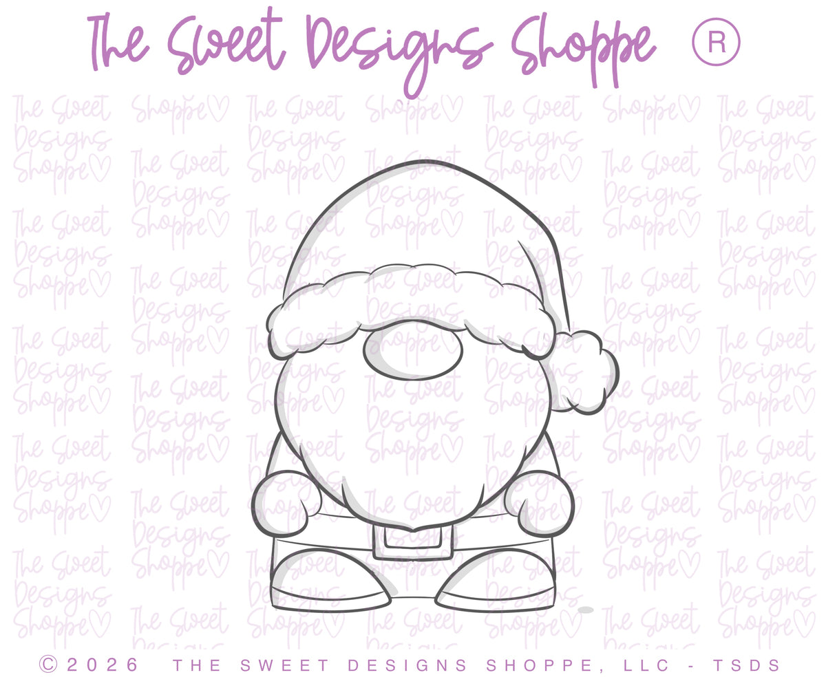 Cookie Cutters - Santa Gnome - Cookie Cutter - The Sweet Designs Shoppe - TSDS - - ALL,Christmas,Christmas / Winter,Cookie Cutter,gnome,new,Promocode,Santa,Santa Claus,santa gnome,STL