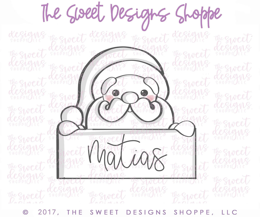 Cookie Cutters - Santa Plaque - Cookie Cutter - The Sweet Designs Shoppe - TSDS - - 