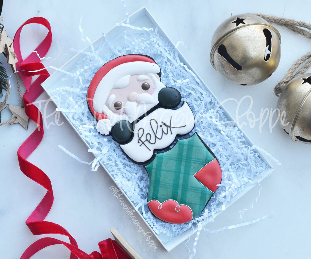 Cookie Cutters - Santa Three Piece Stocking Set - Set of 3 - Cookie Cutters - The Sweet Designs Shoppe - TSDS - - ALL,Christmas,Christmas / Winter,Christmas Cookies,Cookie Cutter,Ginger bread,gingerbread,Promocode,regular sets,Set,sets,STL