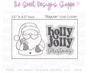 Cookie Cutters - Santa with Cookie & Holly Jolly Plaque Cookie Cutter Set - Set of 2 - Cookie Cutters - The Sweet Designs Shoppe - TSDS - - ALL,Christmas,Christmas / Winter,claus,clause,Cookie Cutter,PLAQUES HANDLETTERING,Promocode,regular sets,Santa,Santa Claus,Santa Face,set,STL