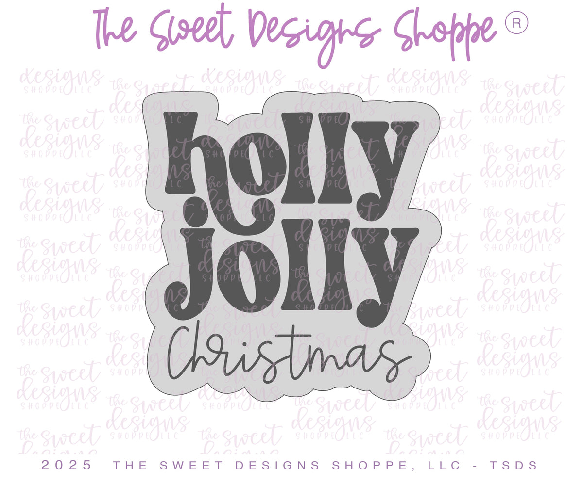 Cookie Cutters - Santa with Cookie & Holly Jolly Plaque Cookie Cutter Set - Set of 2 - Cookie Cutters - The Sweet Designs Shoppe - TSDS - - ALL,Christmas,Christmas / Winter,claus,clause,Cookie Cutter,PLAQUES HANDLETTERING,Promocode,regular sets,Santa,Santa Claus,Santa Face,set,STL