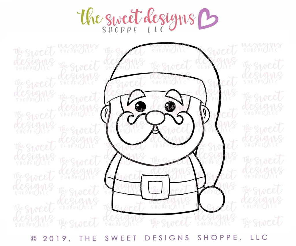 Cookie Cutters - Santa with Slouchy Hat - Cookie Cutter - The Sweet Designs Shoppe - - ALL, Christmas, Christmas / Winter, Christmas Cookies, Cookie Cutter, Promocode, Santa