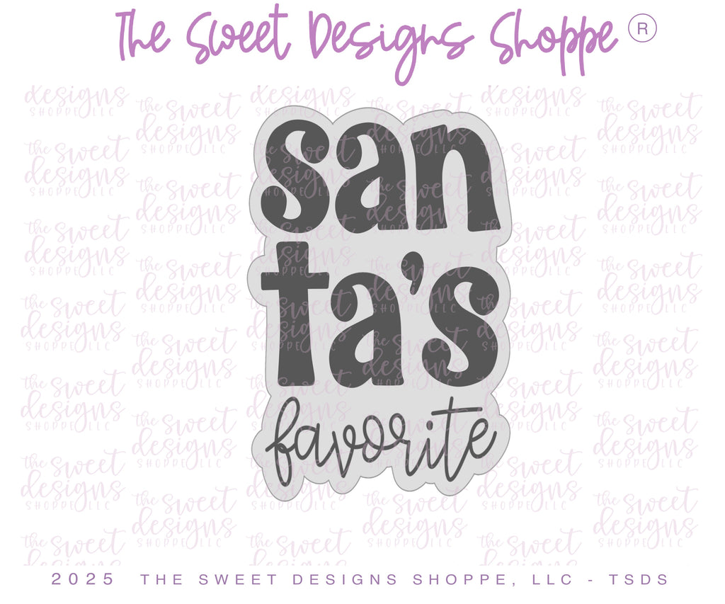 Cookie Cutters - Santa's Favorite Coffee - Cookie Cutter Set - Set of 2 - Cookie Cutters - The Sweet Designs Shoppe - TSDS - - ALL,Christmas,Christmas / Winter,Cookie Cutter,new,Plaque,Plaques,PLAQUES HANDLETTERING,Promocode,regular sets,set,STL